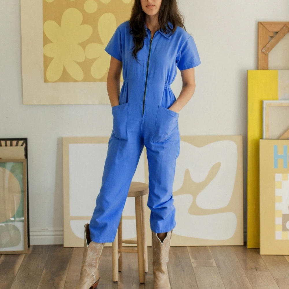 Noble Utility Jumpsuit French Blue L